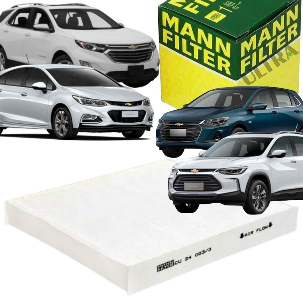 Filtro Ar Condicionado Cabine para GM Chevrolet Cruze 1.4 / Onix / Tracker / Montana Turbo / Equinox / Camaro (Mann Filt