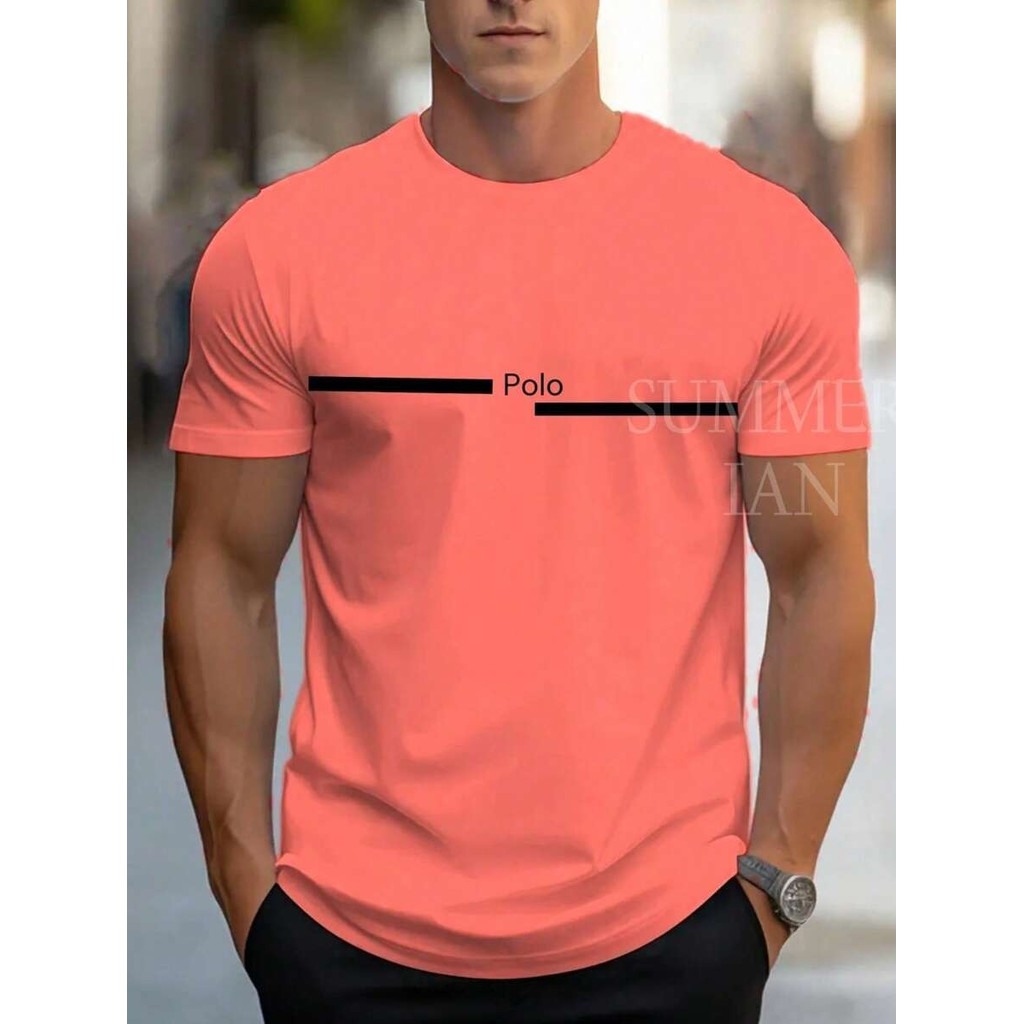 Camiseta Masculina Estampada Polo Camisa 100% Algodão em Oferta na Shopee
