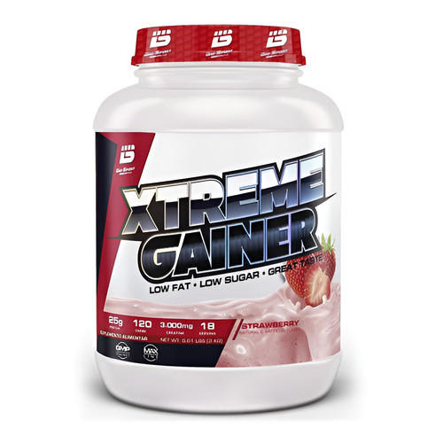 Xtreme Gainer Hipercalórico Com Whey Protein Para Aumento De Peso Mass Gainer Sabor Morango