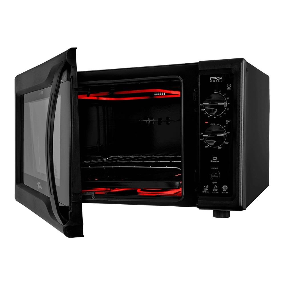 Forno Elétrico Fischer, Pop Grill, 44 Litros, Easy Clean, Preto · foto 2
