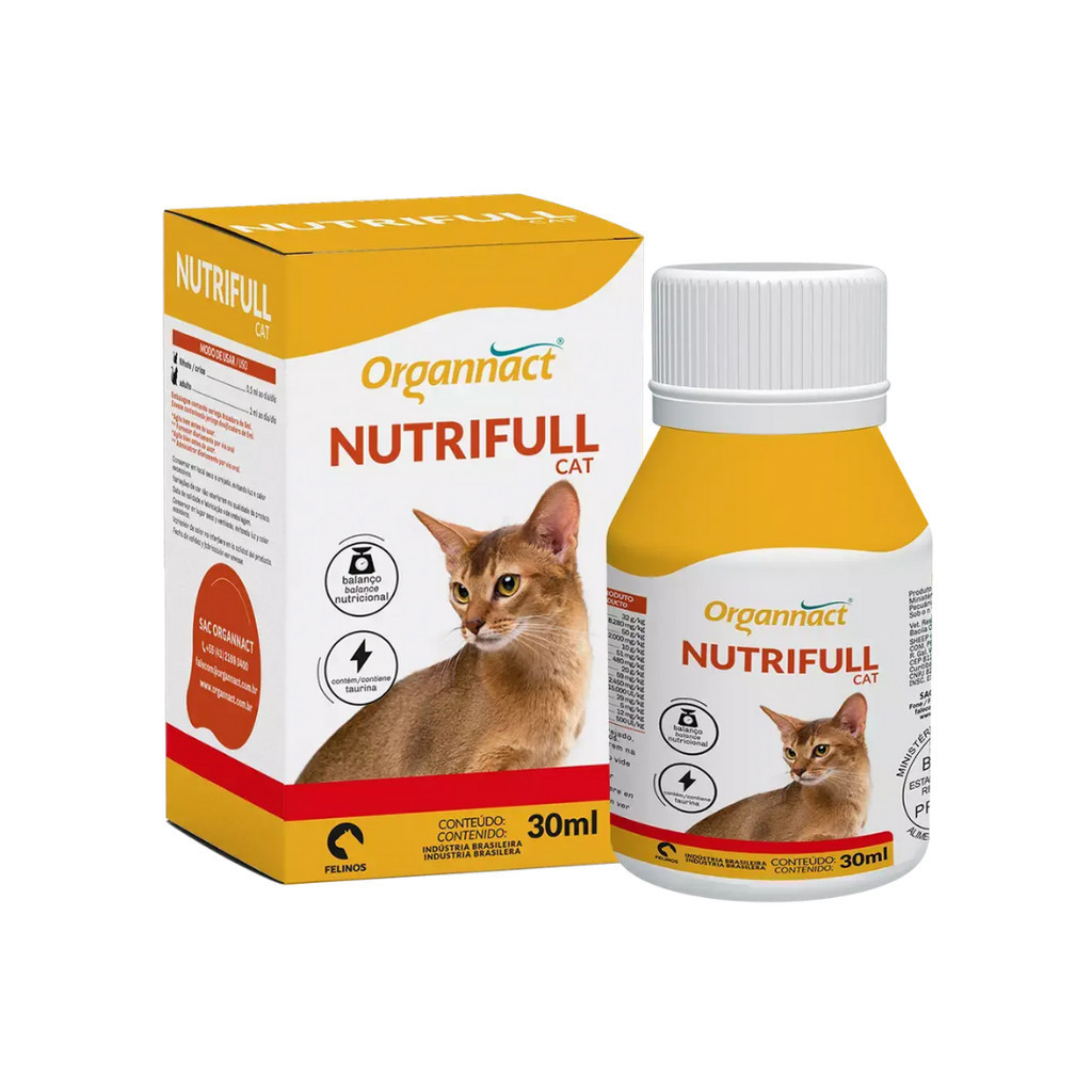 Nutrifull Cat 30ml Organnact Suplemento Apetite e Saude