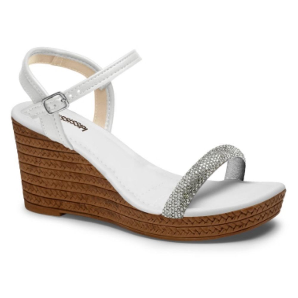 Sandália Feminina Anabela Cristal New White Mississipi MF513-0007