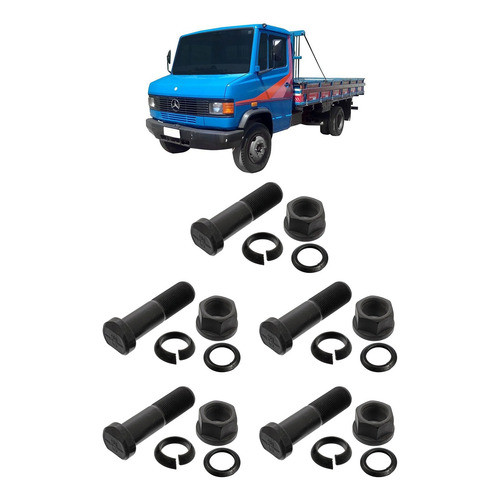 Kit Parafuso Roda Dianteiro Completo Mercedes 709 710 812 912 914