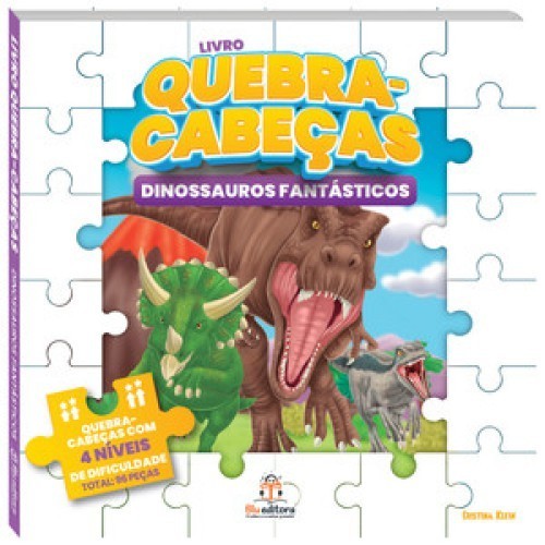Livro Quebra-Cabeça Grande - Dinossauros Fantásticos