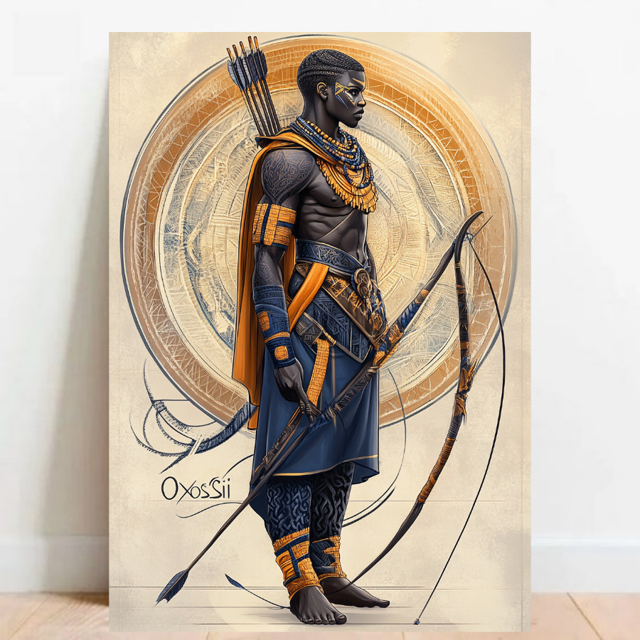 Quadro Placa decorativa Oxossi Orixá Umbanda Candomblé Oxalá religiões africana 05