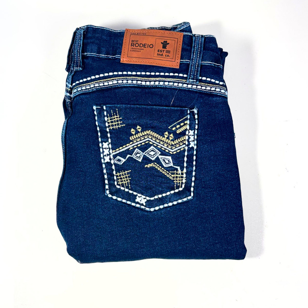 Calça Feminina Country Plus Size Bordada Flare  Best  Rodeio