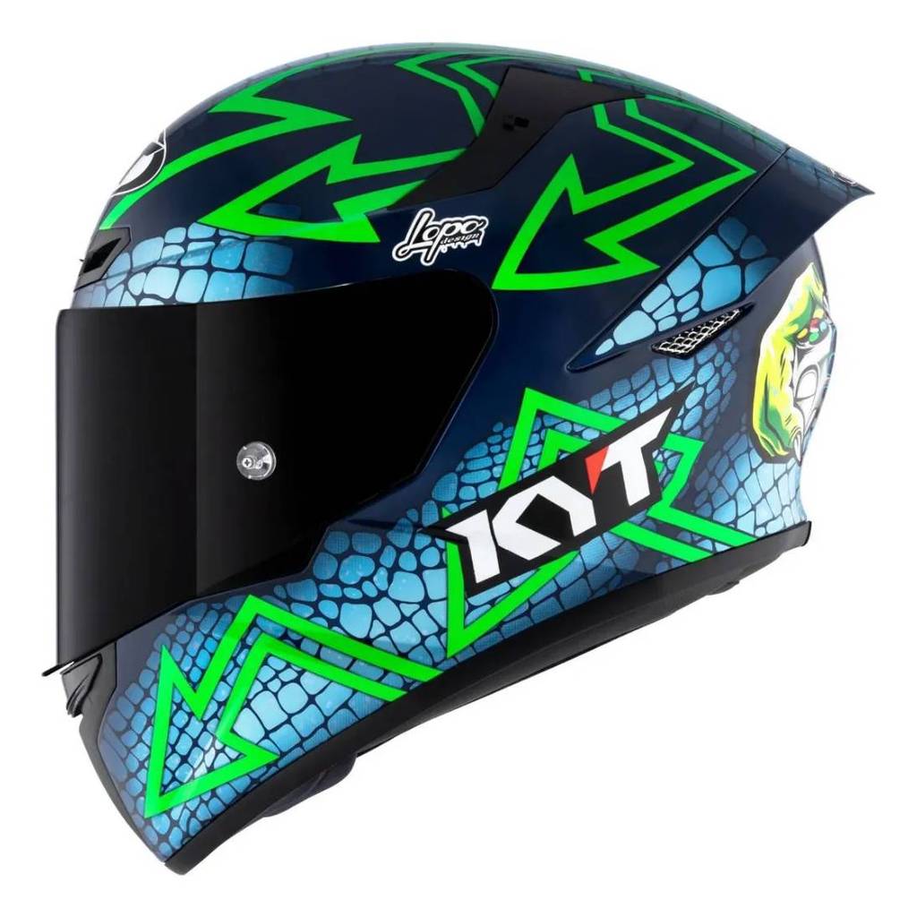 Capacete KYT TT Course Manzi Misano 23 Arrow Mais Viseira Camaleão