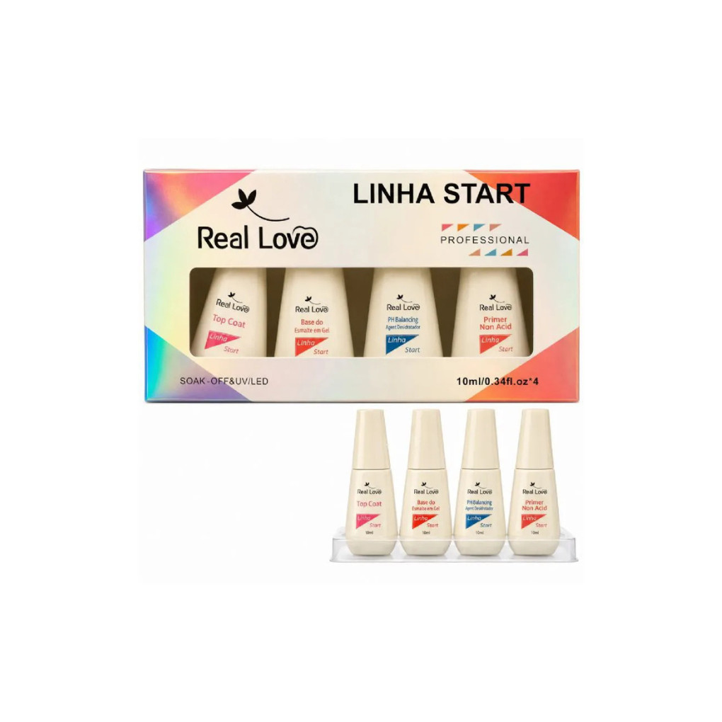 Kit 4 Preparadores Linha Start 10ml - Real Love SKIT-04