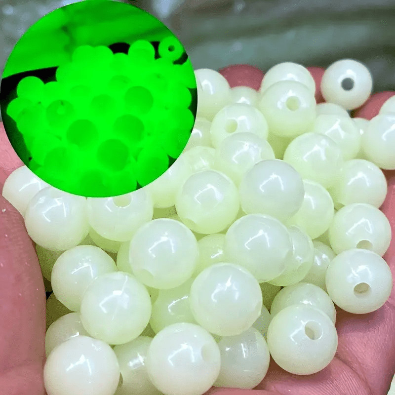 200 Pçs Contas De Brilho De Pesca De Borracha Macia Luminosa Ferramentas De Alta Visibilidade Para Gelo Mar Água Salgada