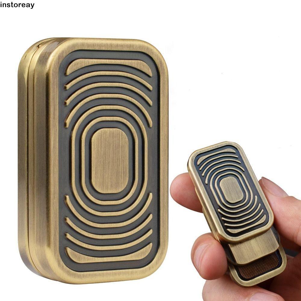 INSTOREAY Fidget Slider , Hand Spinner Sensory Push Card , Brinquedo De Mesa Triple Metal Toy