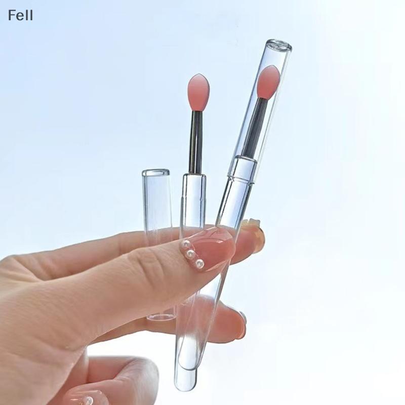 [Fel] 1Pc Pincel Labial Portátil De Silicone Com Capa Aplicador De Bálsamo Multifuncional Macio Lipsti Lipgloss Eyeshado