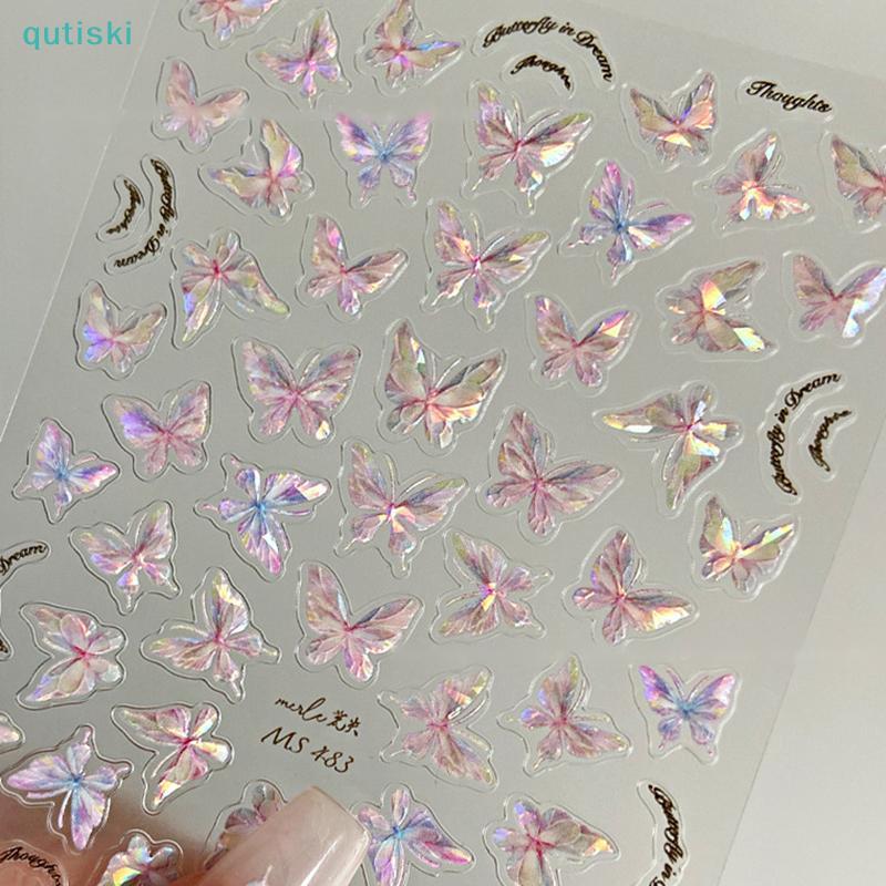 QUTI Pure Desire Shell Light Butterfly Nail Stiers Borboleta Sonhadora Japonesa Usando Design De Arte De Unha Acessório