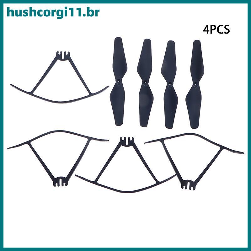 HUSH 122mm Kit De Peças Sobressalentes De Drone Dobrável Hélices Lâminas Protetores Para F84 Quadcopter BR