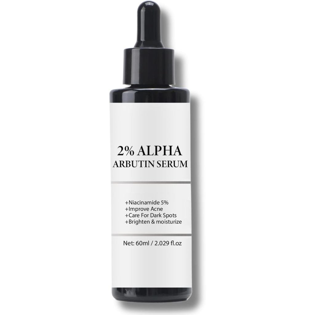 Sérum de 2% de Alfa Arbutina para Pigmentação, Sérum Iluminador Corretor de Manchas Escuras com Niacinamida e Glutationa