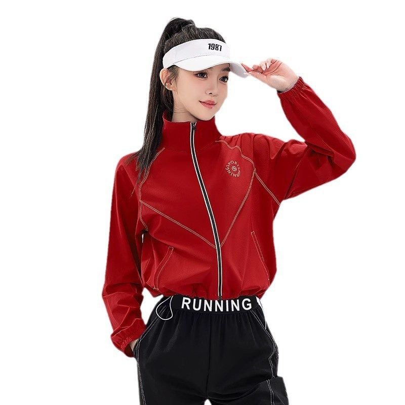 Lazer esportes outono inverno 2024 novo estilo de secagem rápida esportes correndo Pilates topo uniforme de beisebol jaq