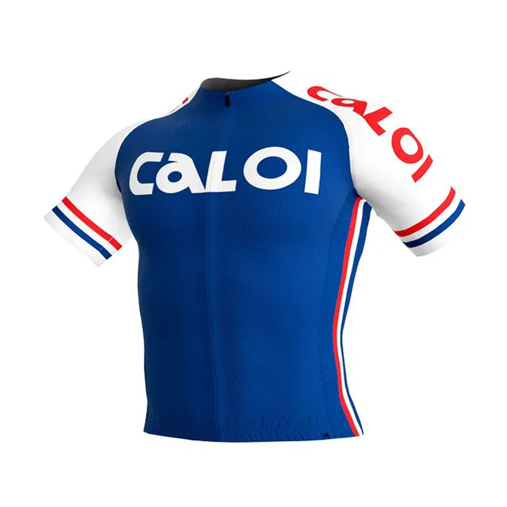 CAMISA CICLISMO CALOI NEW ELITE RETRO AZL/BCO/VRM