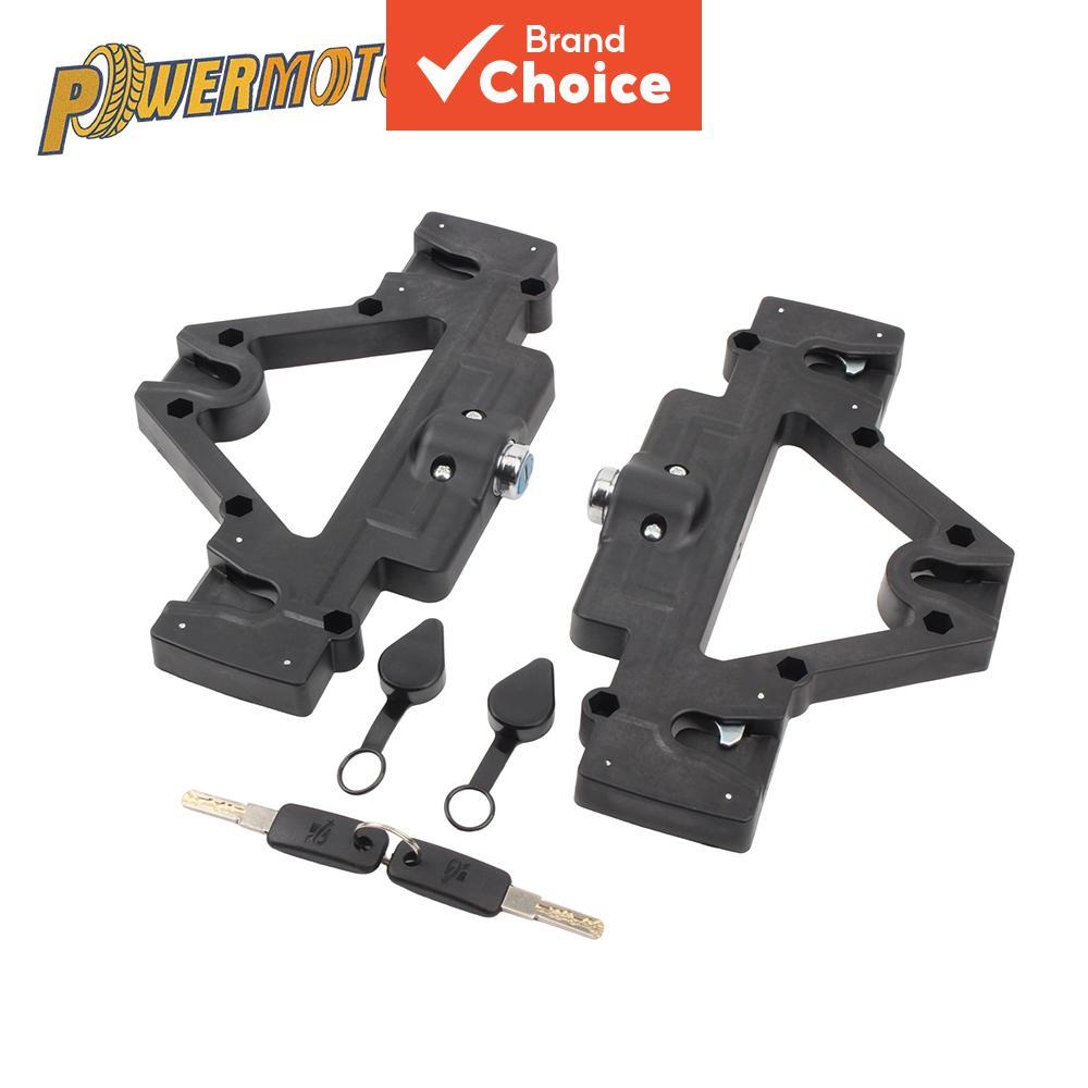 Suporte de Caixa Lateral para Motocicleta Compatível com Harley, Honda, Kawasaki, Suzuki – Suporte Universal de Sela com
