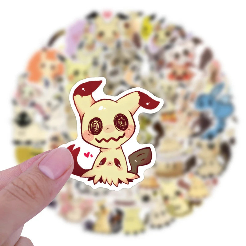 10/30/55PCS Pokemon Mimikyu stickers Graffiti DIY Ornament Car Bicycle Phone Notebook Guitar Hand Tent Waterproof sticke