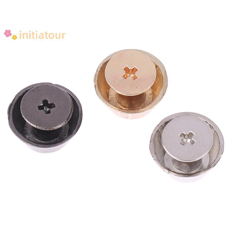 [Init-t] 10 Conjuntos De Rebites Inferiores De Pernas De Bolsa De Metal Para Pinos De Couro DIY , De Proteção Ao Desgast