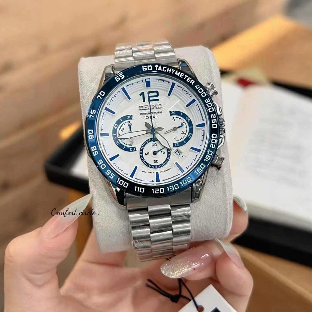 [Spot] SEIKO Série Original Relógio Masculino Pulseira De Aço Inoxidável Quartzo À Prova D'água Business Jam Tangan Lela