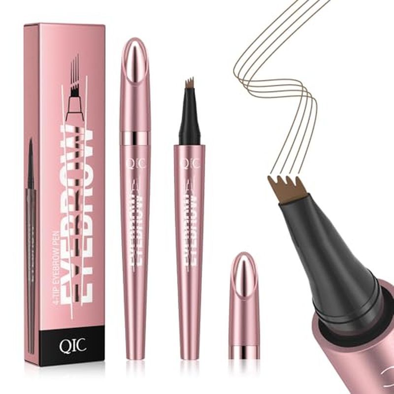 Caneta De Sobrancelha Microblading QIC De 4 Pontas , Marcadora À Prova D'água Para Sobrancelhas De Acidente Vascular Cer