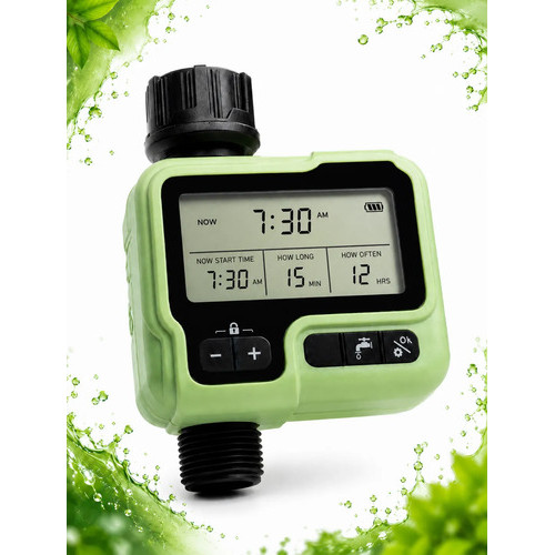 Temporizador Irrigação Automática Digital 16 Programações Timer Jardim Horta Gotejamento 3/4 