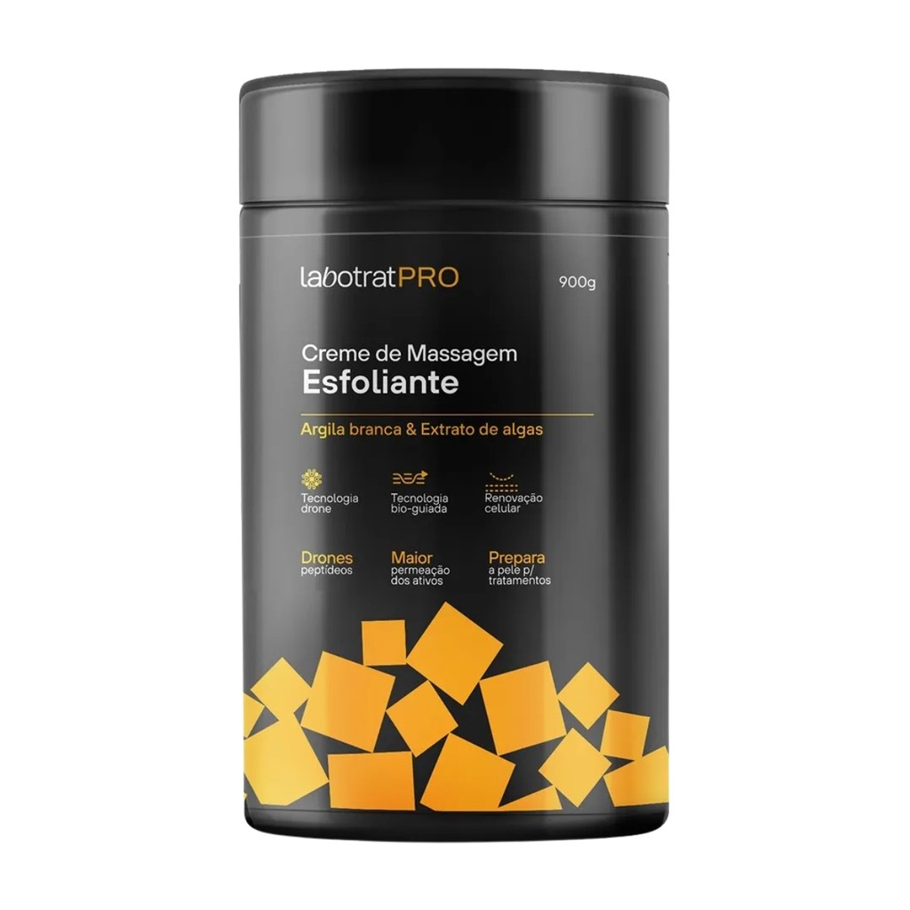 Creme De Massagem Esfoliante Argila Branca Labotrat Pro 900g