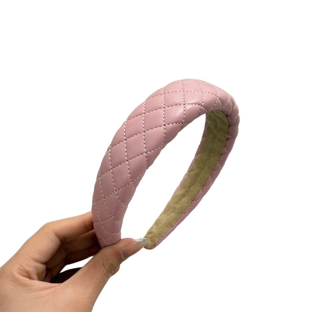 Novo estilo de couro simples moda acessórios para o cabelo feminino Outing acessórios para o cabelo Retro couro bandana