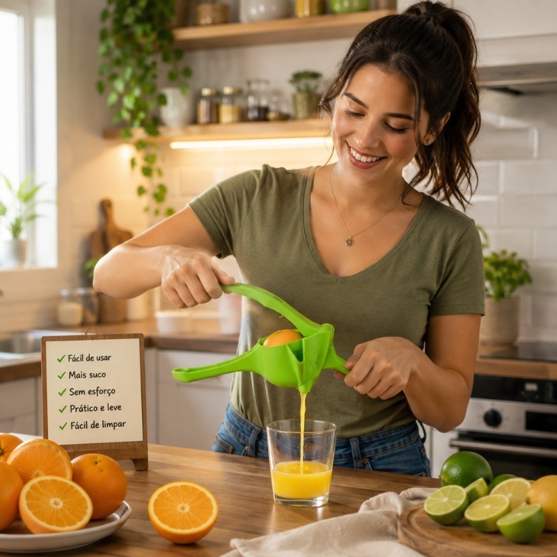 Espremedor de Frutas Manual Suco Fácil Manuseio Utensílio para Cozinha WL-2697