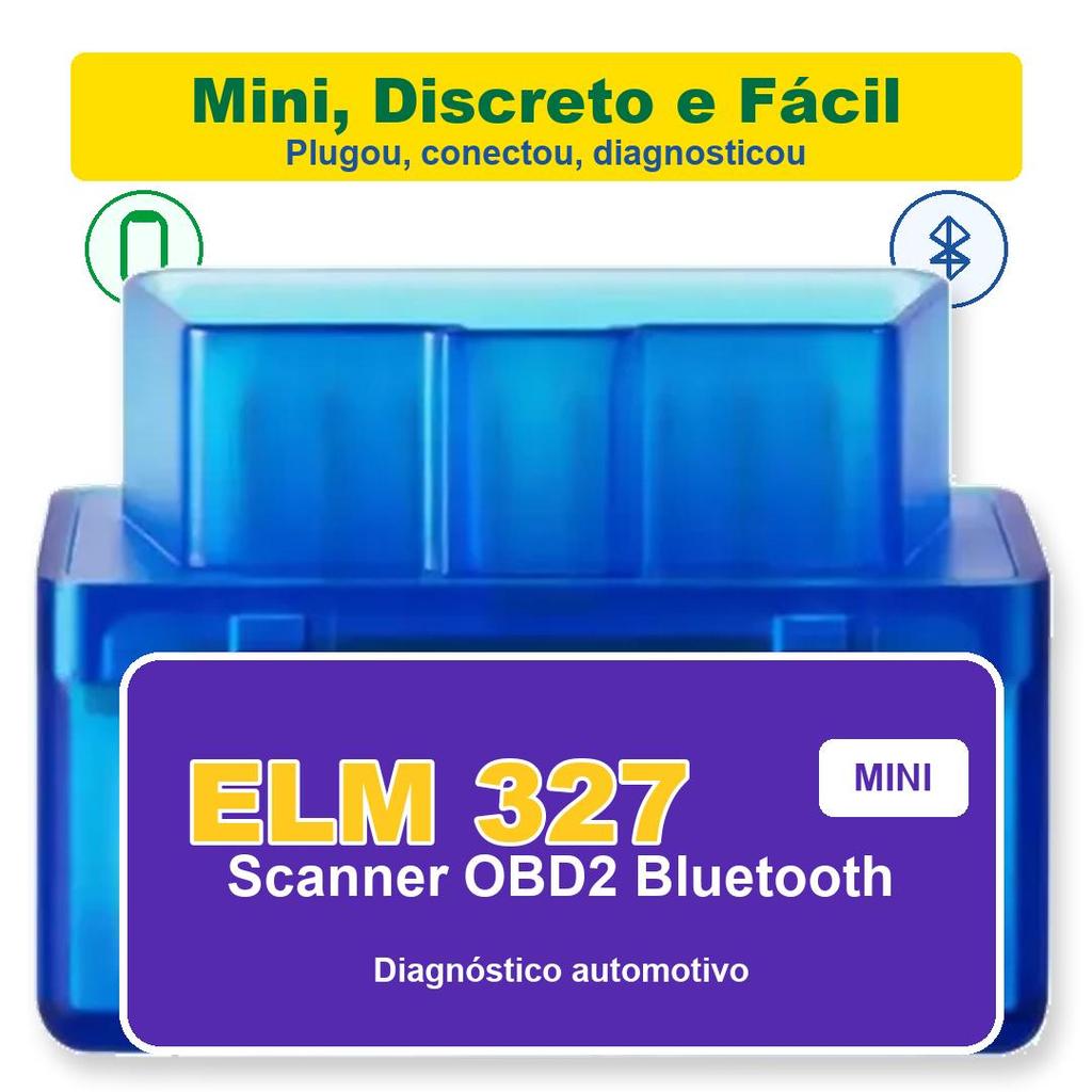 Scanner Automotivo Bluetooth Obd2 Eml 327 Android Ios Obdii  Pronta Entrega - Azul Diagnóstico Automotivo Ferramenta De 