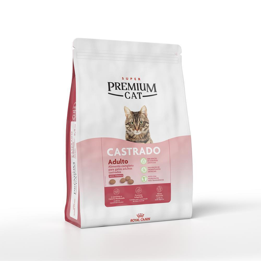 Ração Seca Super Premium Cat para Gatos Adultos Castrados 7,5kgs Royal Canin