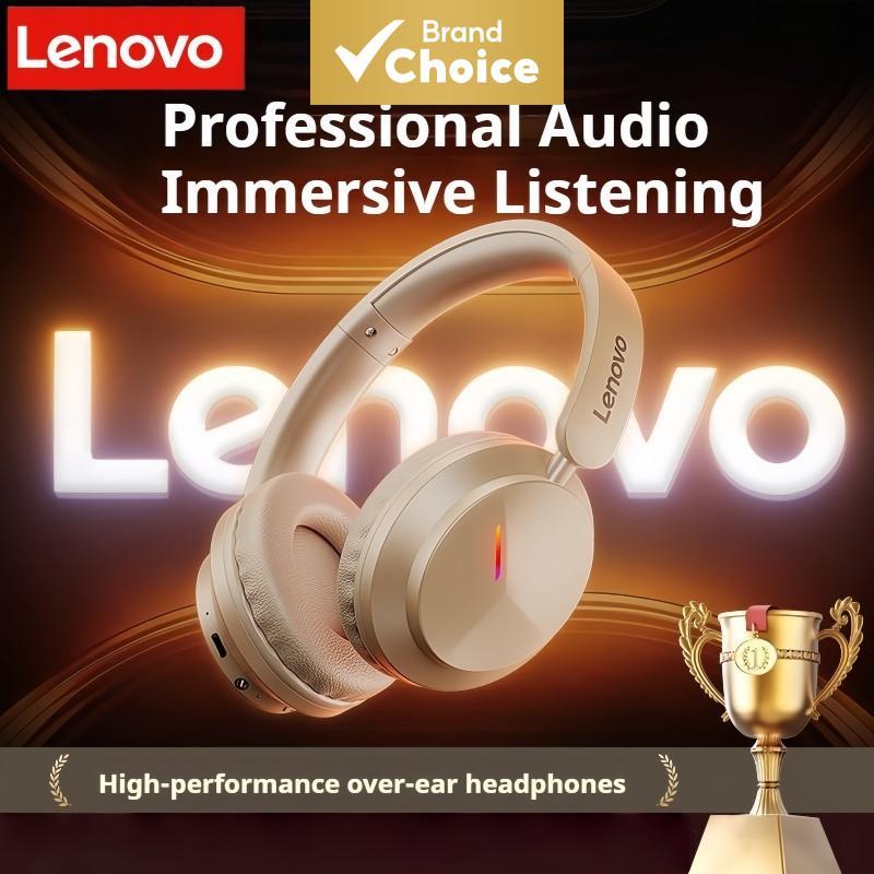 Fones de ouvido para jogos Lenovo, baixa latência 3,5 ms, Bluetooth 5.4, iluminação RGB, áudio espacial 720°, headset