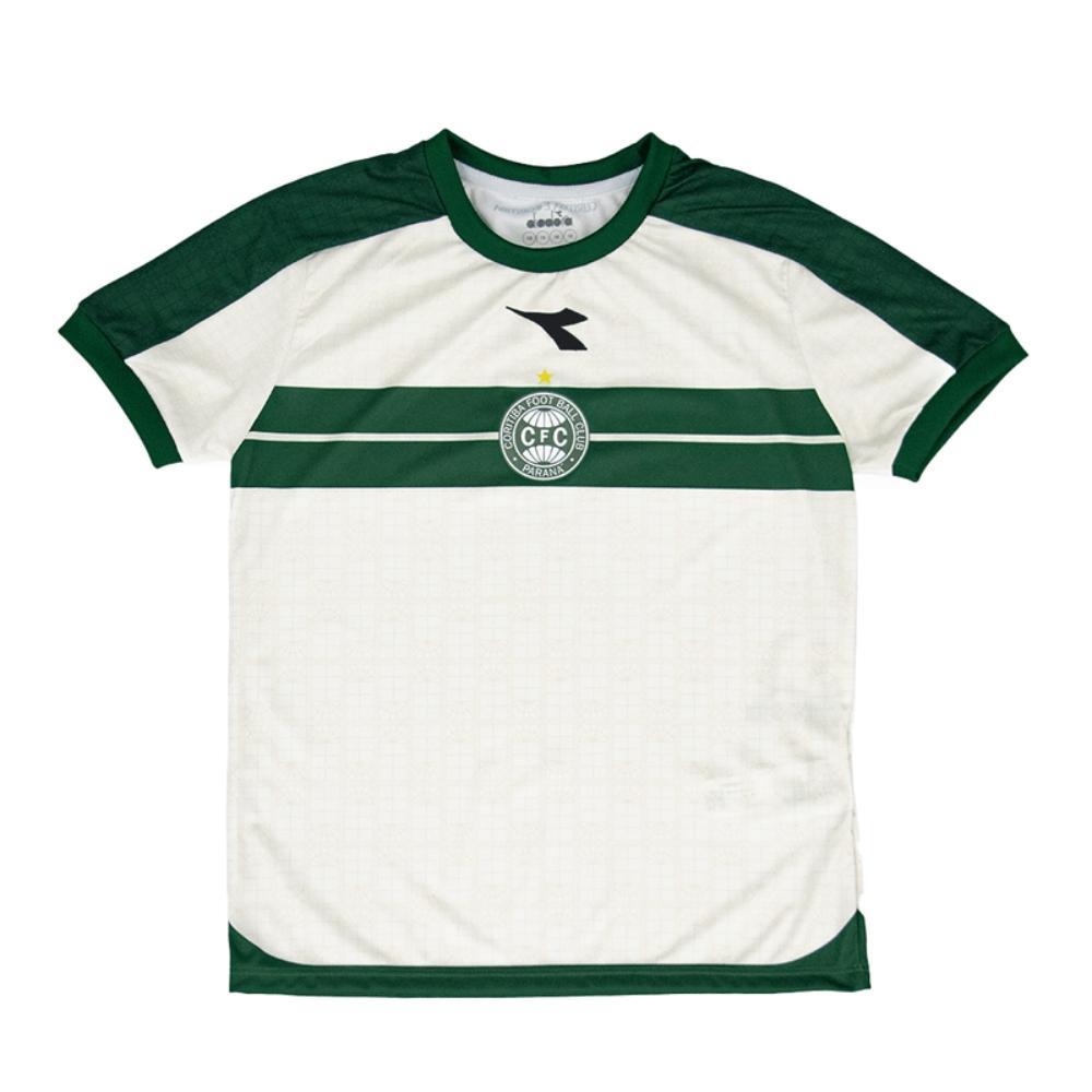 Imagem Camisa Diadora Coritiba Oficial Jogo 1 Infantil Branco e Verde