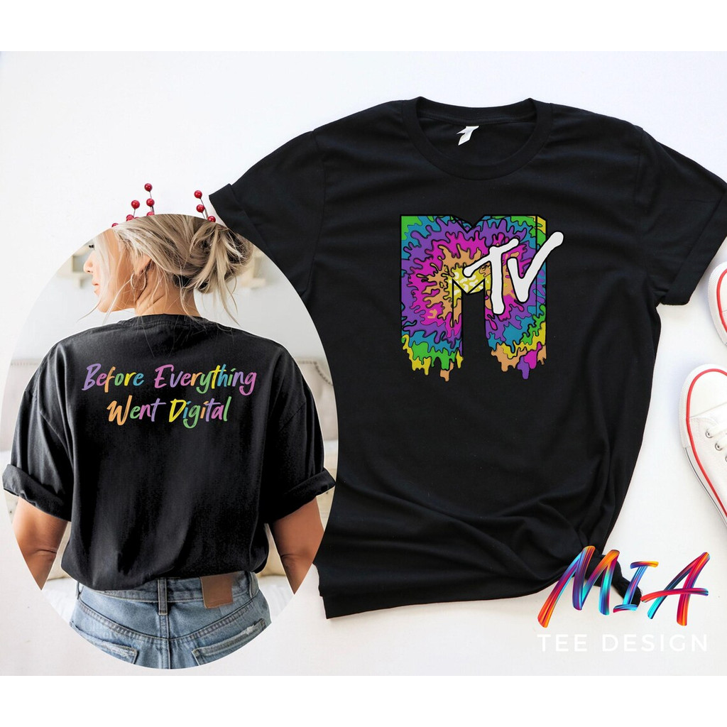Camiseta Feminina Masculina Estampa Televisão Floral Groovy Streetwear Novo