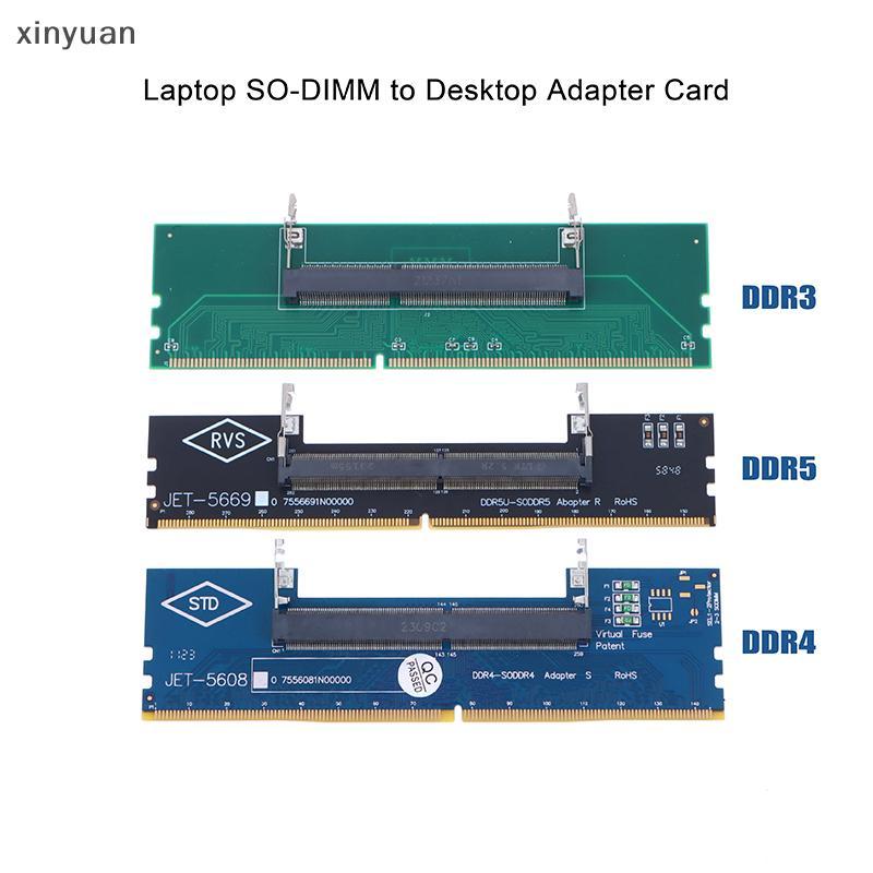 xiny DDR3 DDR4 DDR5 Laptop SO-DIMM Para Adaptador De Mesa Conversor De Cartão Conector De Memória RAM n