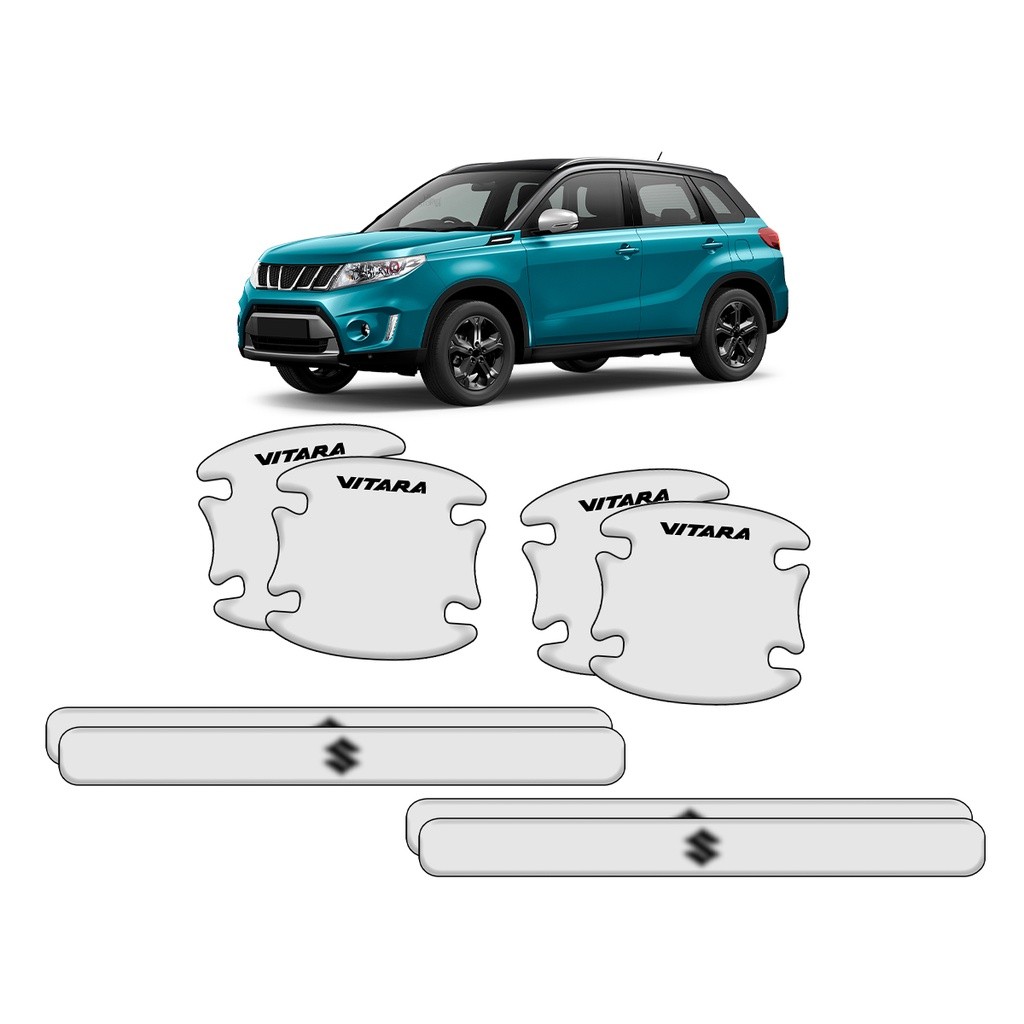 Kit De Adesivo Protetor Transparente Maçaneta E Puxador Resinado Suzuki