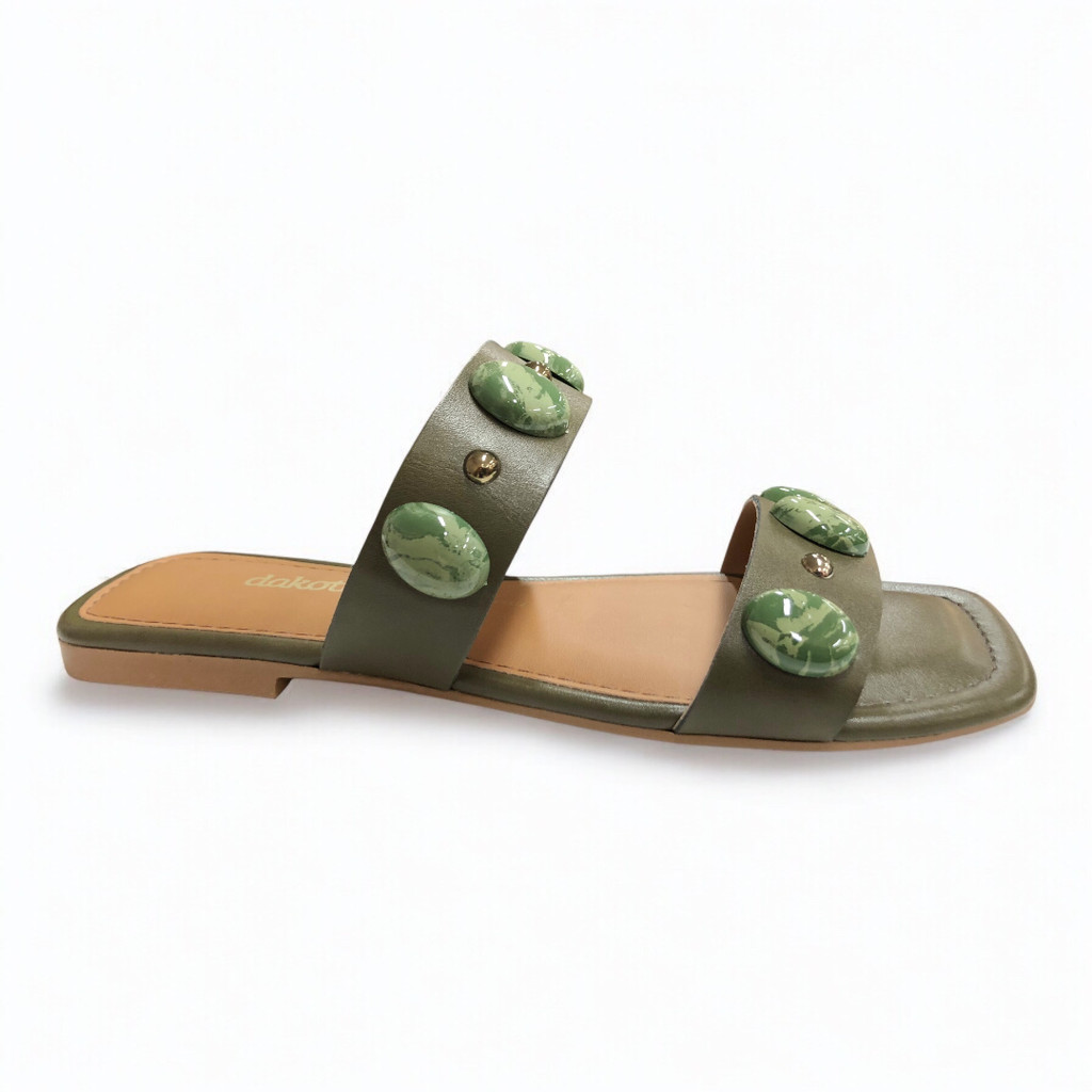 Rasteira Dakota Verde - Comprar com Melhor Preço em Sandálias e Chinelos