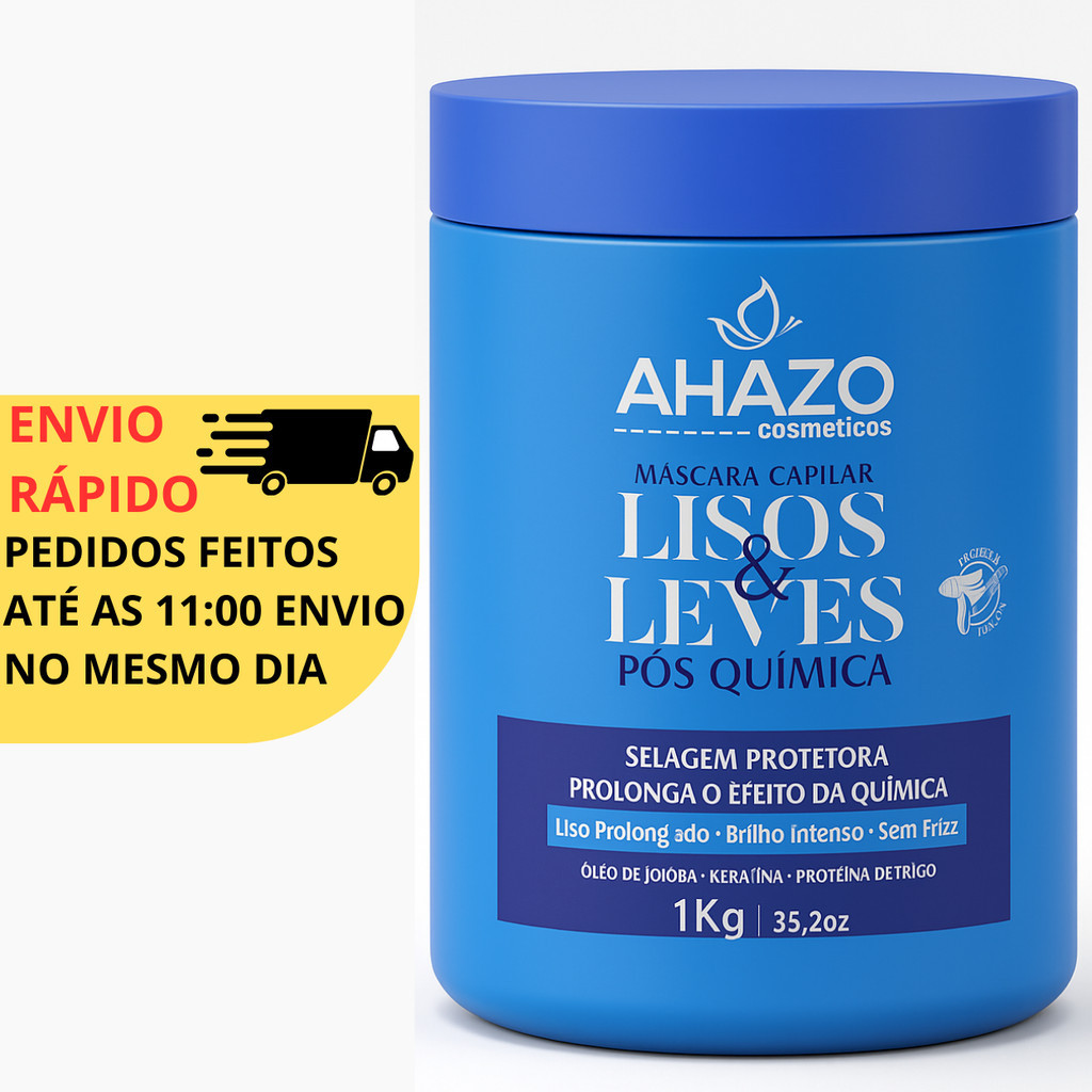 Máscara de hidratação Pós química 1kg Ahazo Creme de cabelo liso nutrição e brilho