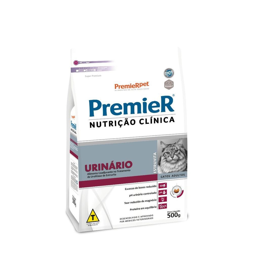 Ração Premier Nutrição Clínica para Gatos Adultos Urinário