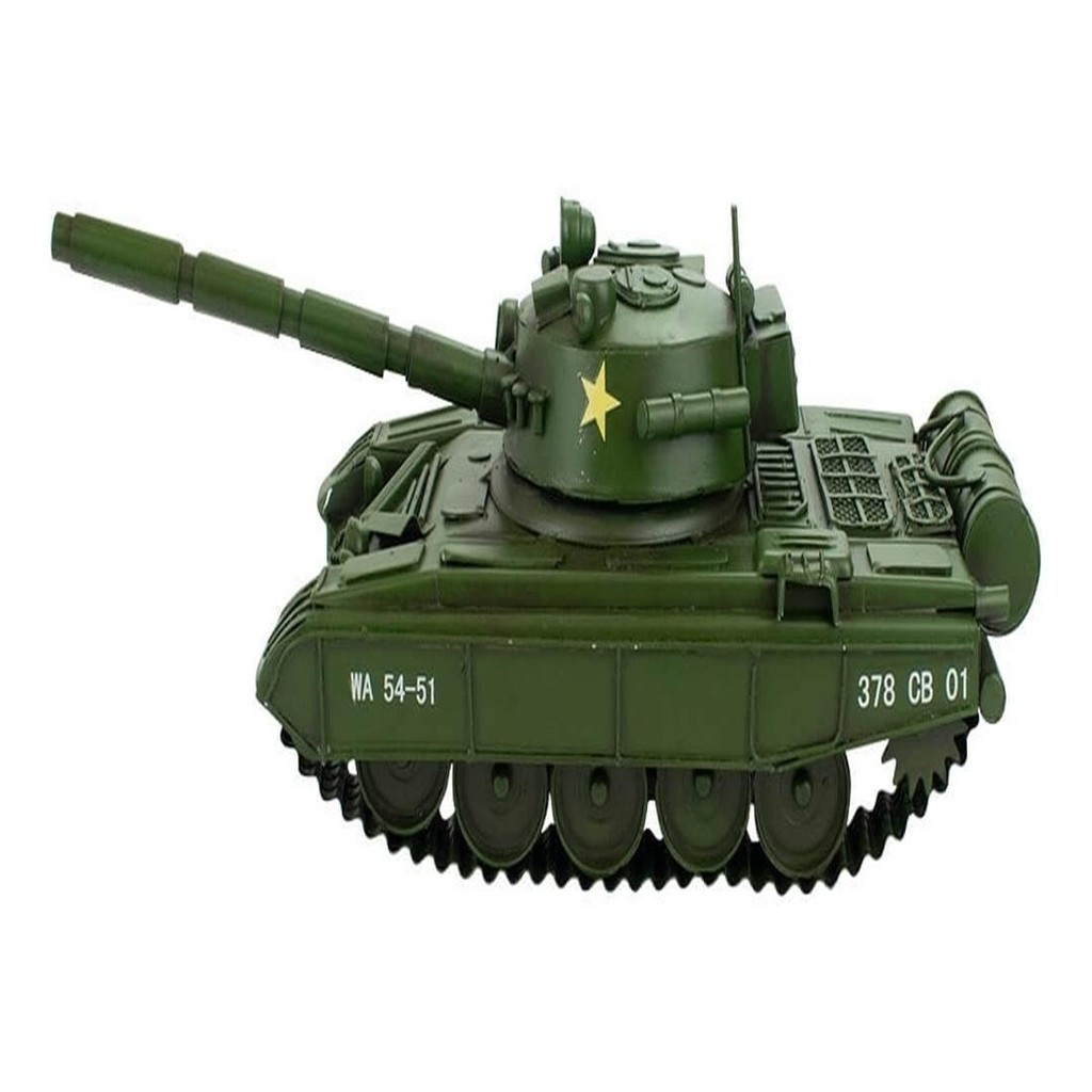 Tanque Guerra Verde 11.5x33x14cm Estilo Retrô - Vintage