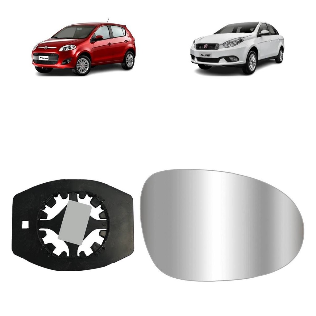 REFIL LENTE PALIO NOVO 2012 A 2018 GRAND SIENA 2015 A 2022 LADO ESQUERDO COM BASE