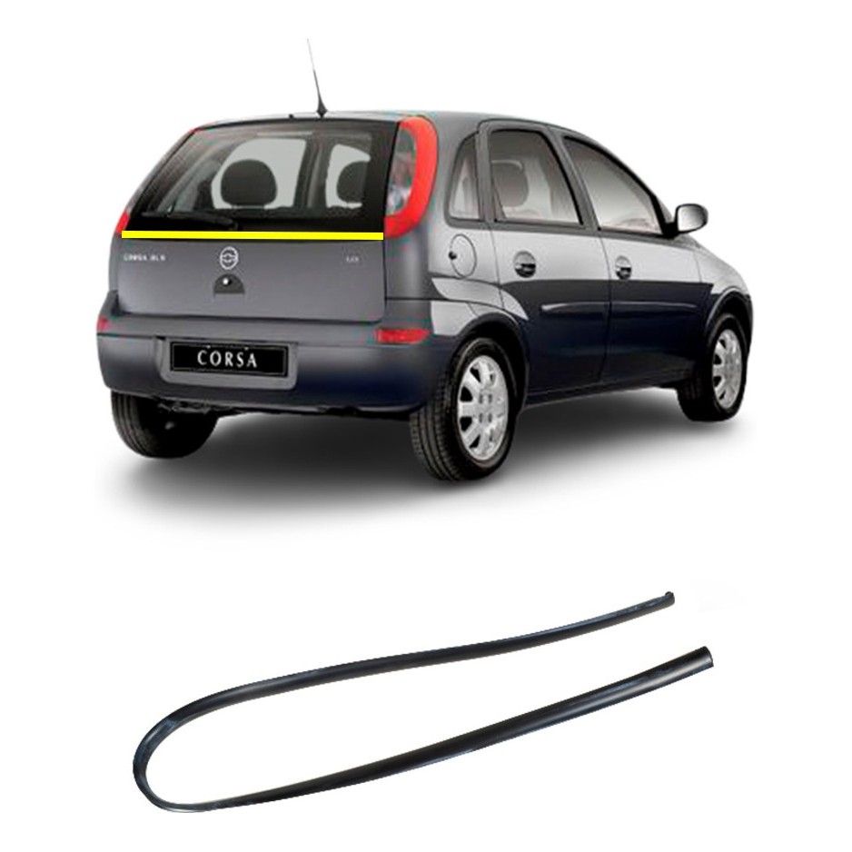 Borracha Moldura Inferior Vidro Traseiro Vigia Corsa Hatch