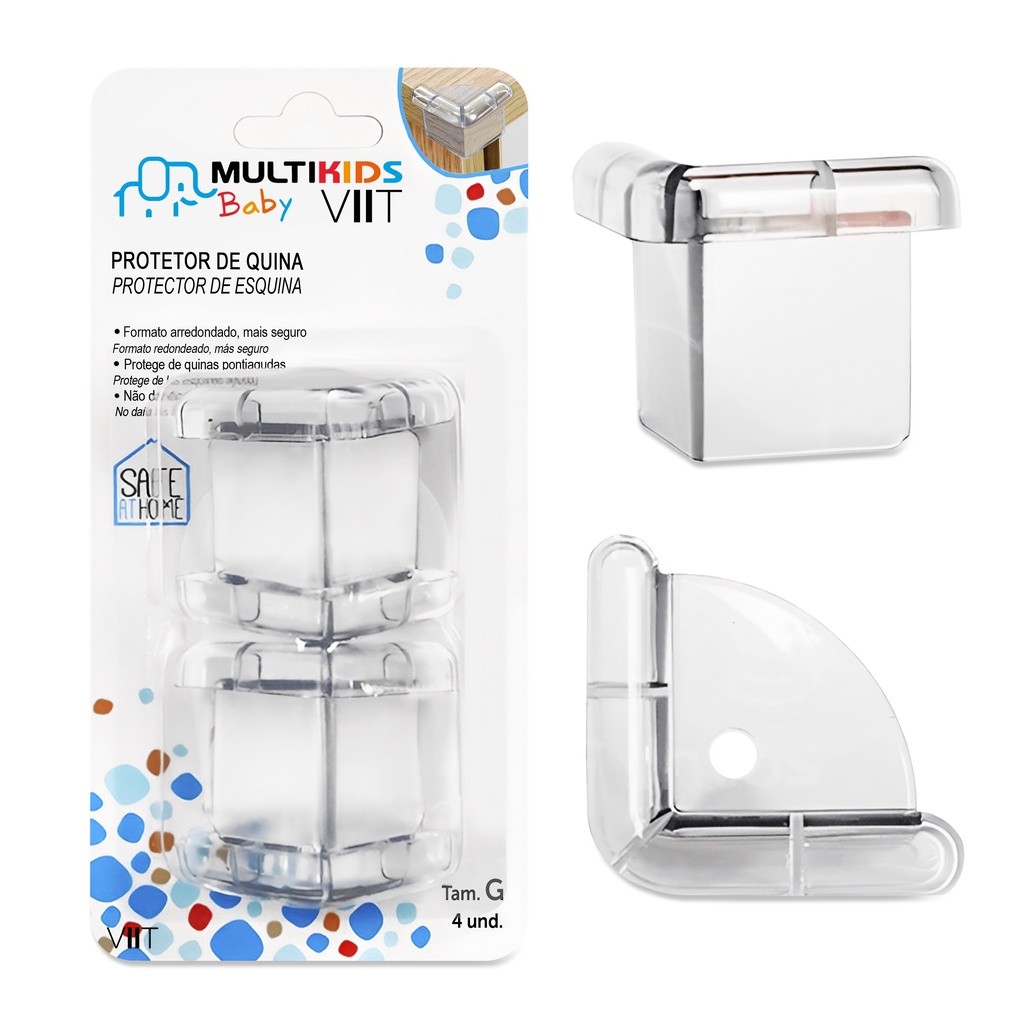 Kit 4 Protetores de Quina Tamanho G Multikids Baby