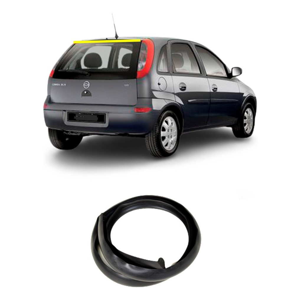 Borracha Moldura Superior Vidro Traseiro Vigia Corsa Hatch
