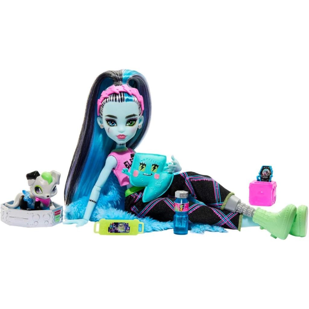 Boneca Monster High Frankie Stein Creepover Party Festa Do Pijama Brinquedo Colecionável Mattel
