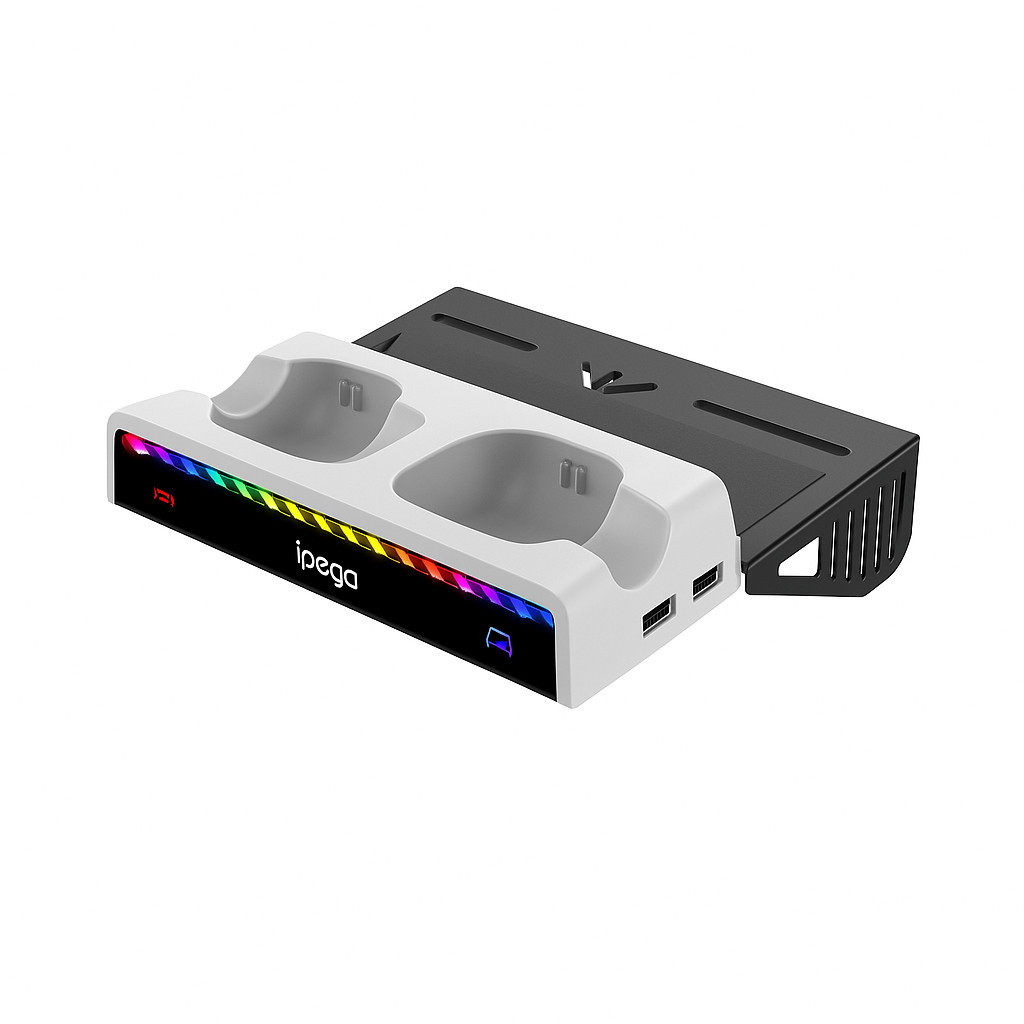 Suporte de Parede Para Playstation 5 Com Carregamento Controle e LED RGB
