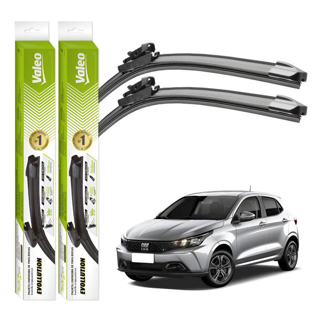 Par Palhetas Limpador Parabrisa Valeo Fiat Argo 2018 A 2025