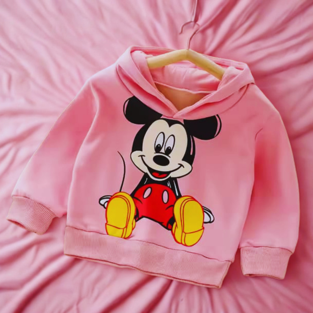 Blusa Moletom Infantil - Mickey Hoodies Unissex-Inverno-Outono - Casacos C\ Capuz bebê. P a 5 anos — imagem 2 de 2
