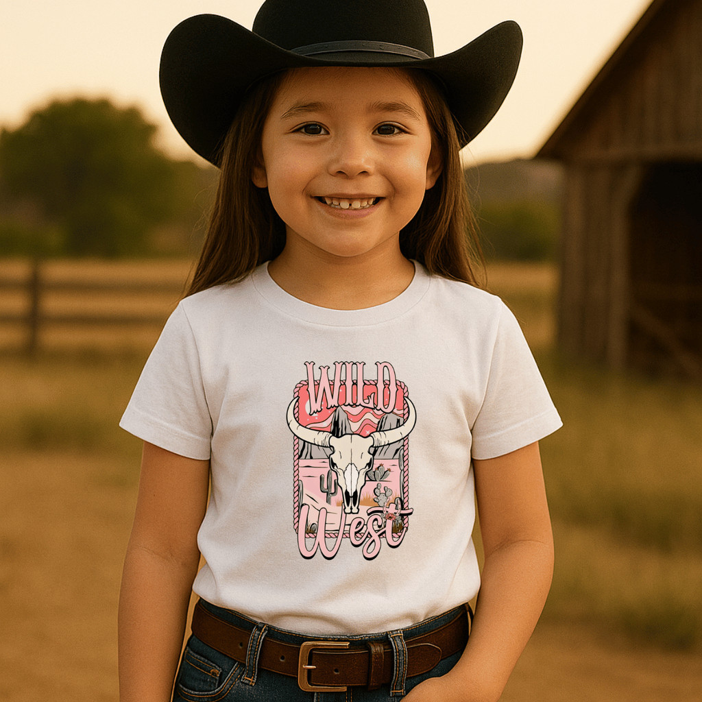 Blusa infantil menina country camiseta algodão estampada boiadeira blogueira