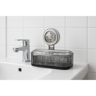 Saboneteira Para Banheiro Com Ventosa Sem Furo em Acrilico Suporte De Parede Esponja em Oferta na Shopee